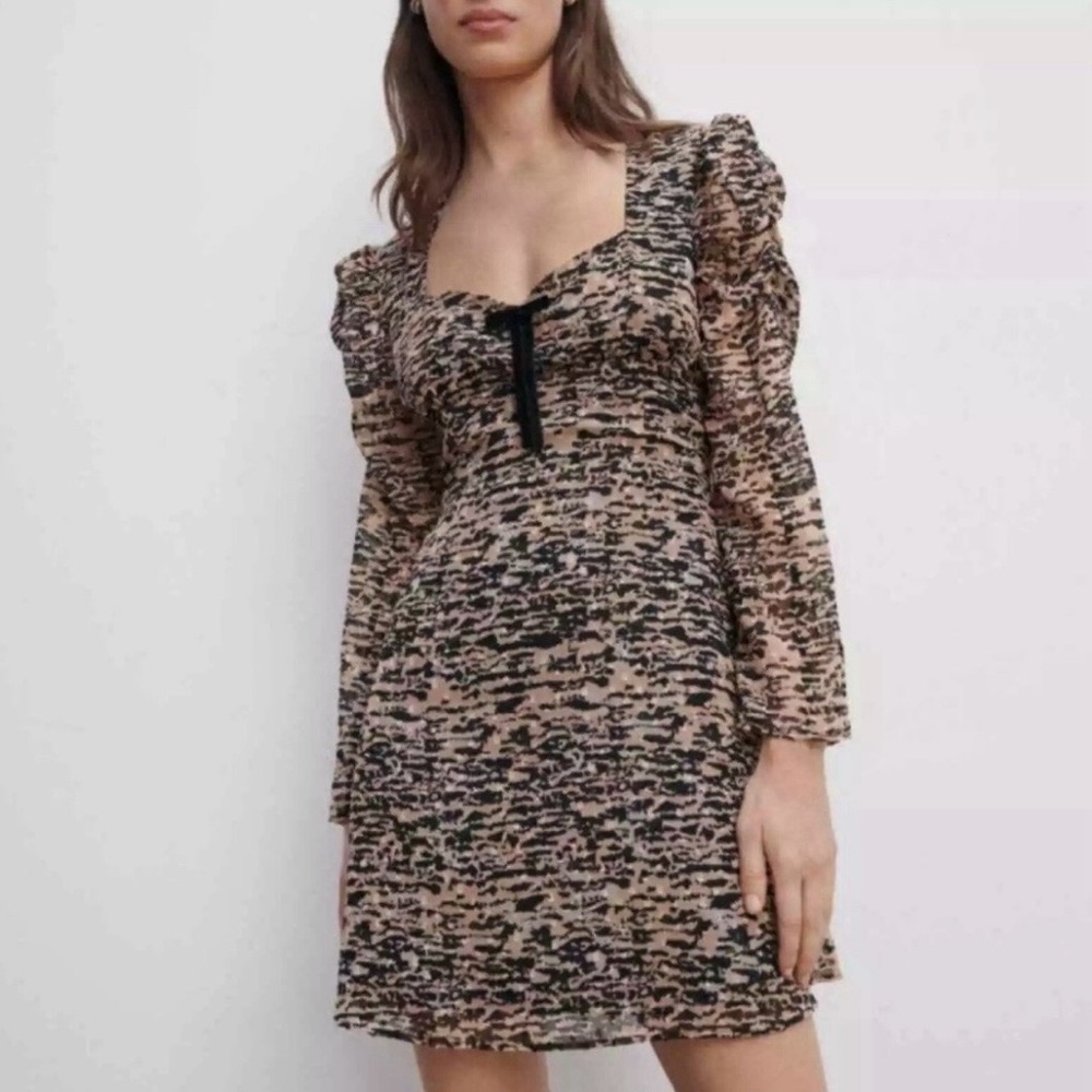 Zara Animal Print Mini Dress